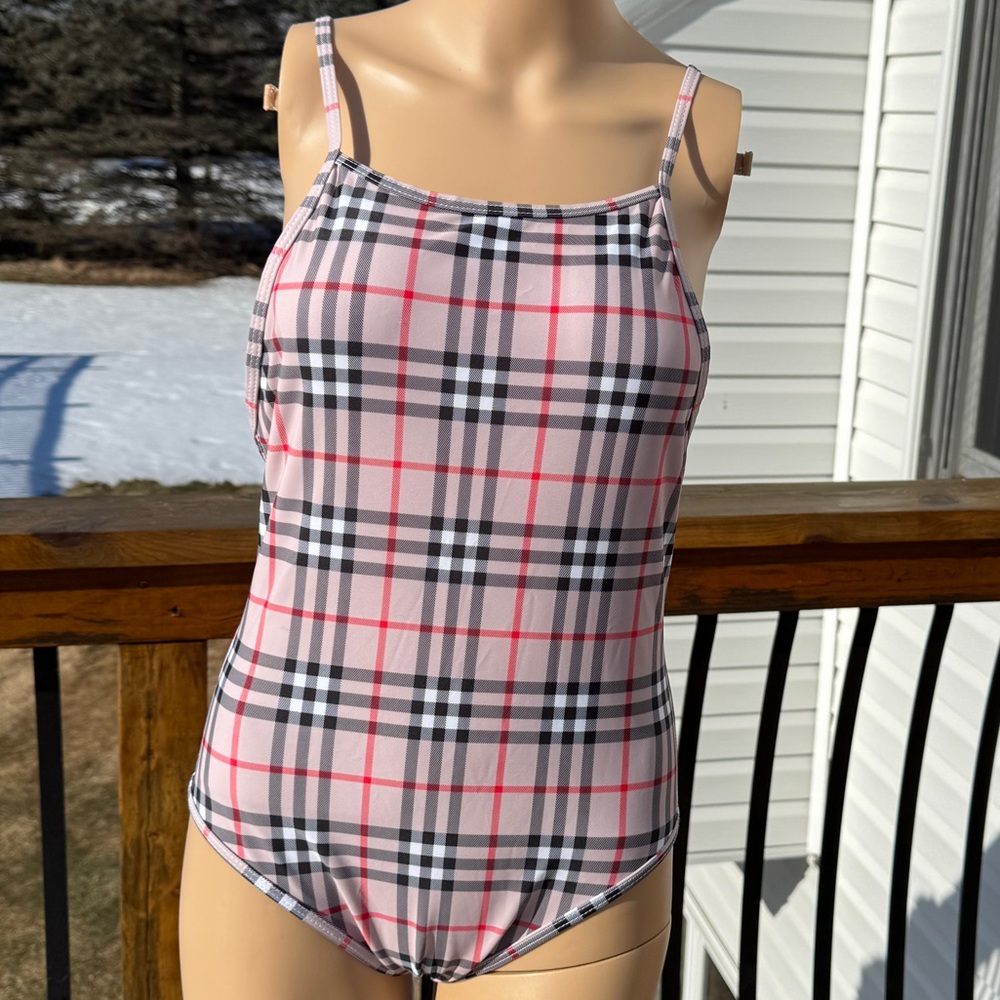 NEW🔥 BURBERRY NOVA CHECK One Piece Swimsuit 🔥Fully lined! MED
